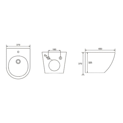 BIDET ELEGANT SOSPESO NERO