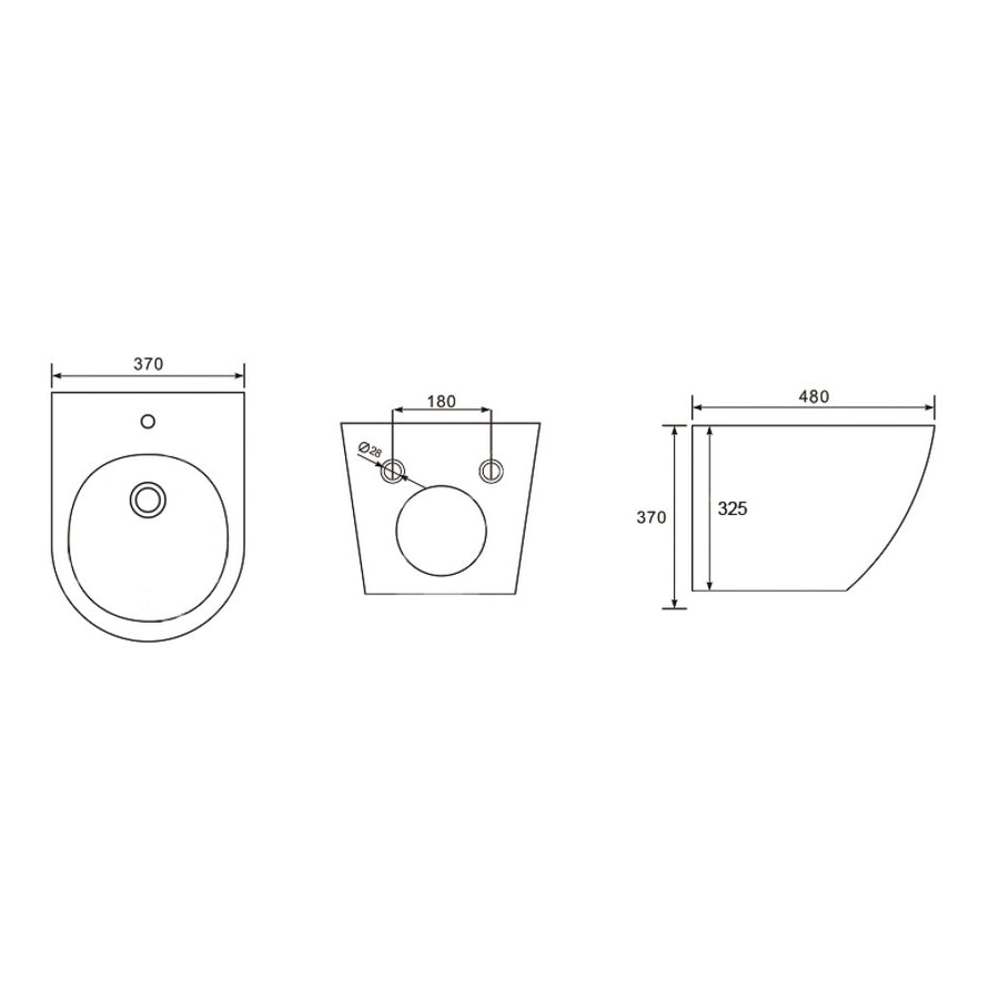 BIDET ELEGANT SOSPESO NERO