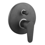 Set Kit Rubinetteria Bagno Completo Nero Opaco Tondo: Lavabo + Bidet + Incasso Doccia - Serie PINKBLACK Ambra Water