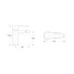 Rubinetto Miscelatore Monocomando Nero Opaco per Bidet - Serie PINKBLACK300