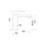 Rubinetto Miscelatore Monocomando Nero Opaco per Lavabo - GREENBLACK200 Ambra Water