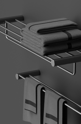 PORTA ASCIUGAMANI CON RIPIANO