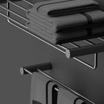 PORTA ASCIUGAMANI CON RIPIANO